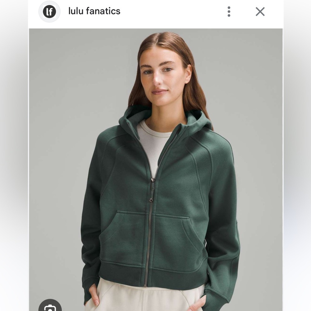 Lululemon Oversized Full Zip Scuba (Dark Forest) M/L
